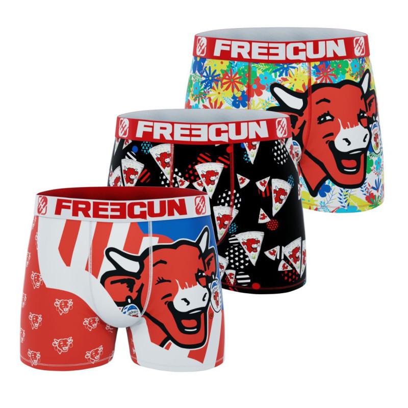 freegun Lot de 3 Boxers Microfibre homme La Vache Qui Rit Imprimé 02A freegun Lot de 3 Boxers Microfibre homme La Vache Qui Rit Imprimé 02A