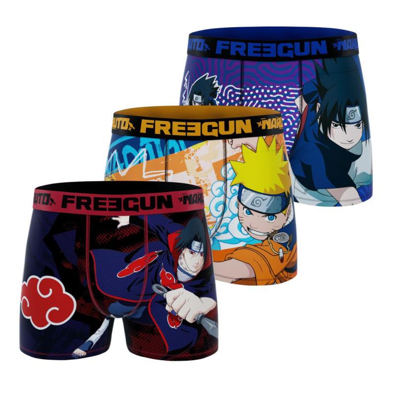 freegun Lot de 3 Boxers Microfibre homme Naruto Imprimé freegun Lot de 3 Boxers Microfibre homme Naruto Imprimé