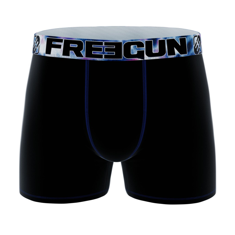 Freegun Lot De 3 Boxers Noirs Enfant Microfibre Uni Rainbow