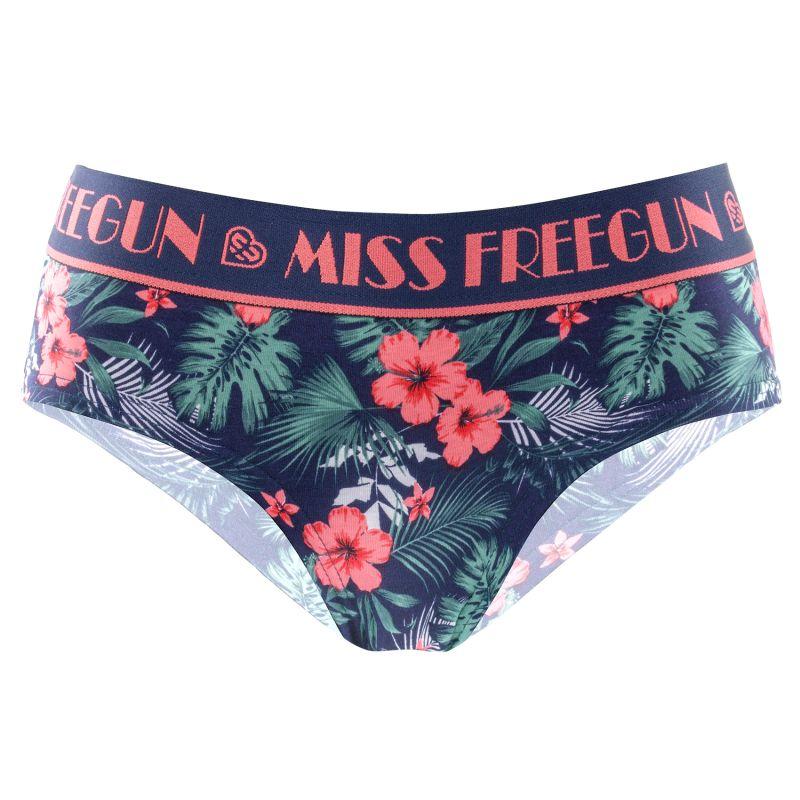 Freegun Lot De 3 Culottes Coton Femme Confort Stretch Imprimé Tropical