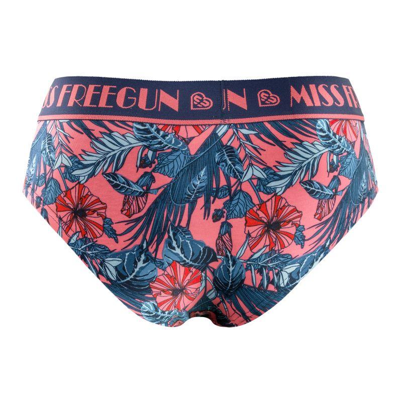Freegun Lot De 3 Culottes Coton Femme Confort Stretch Imprimé Tropical