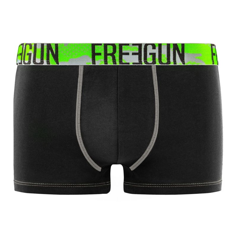 Freegun Lot De 4 Boxers Coton Homme Bleu/Gris/Blanc/Bleu Marine/Vert