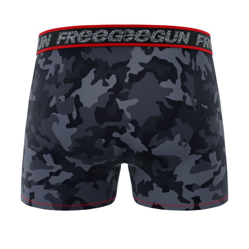Freegun Lot De 4 Boxers Coton Stretch Homme Dynamique Camouflage