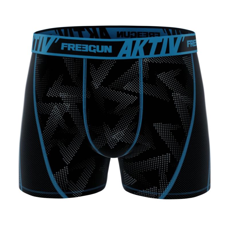 freegun Lot de 4 Boxers Freegun homme Aktiv surpiqûres colorées