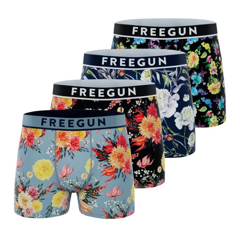 freegun Lot de 4 boxers Freegun homme en coton à imprimés fleuris Signature Sergio