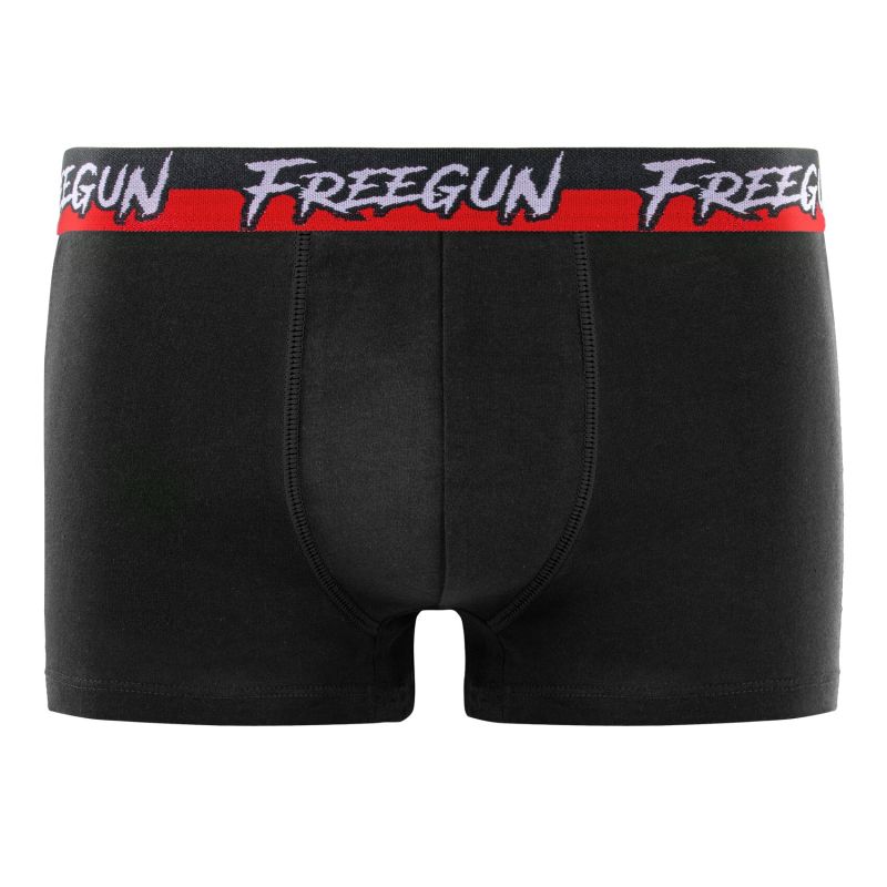 Freegun Lot De 4 Boxers Homme Coton Noir Bleu Confort Respirant Stretch