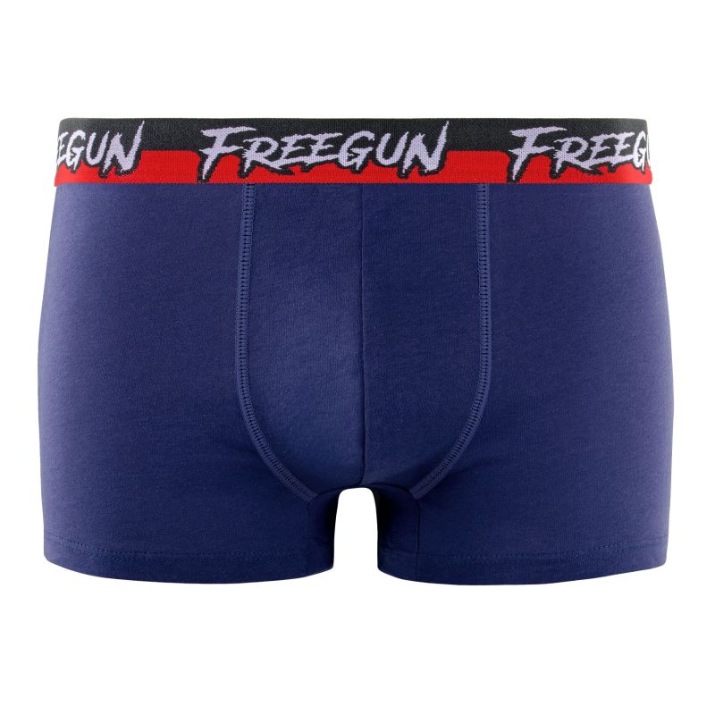 Freegun Lot De 4 Boxers Homme Coton Noir Bleu Confort Respirant Stretch