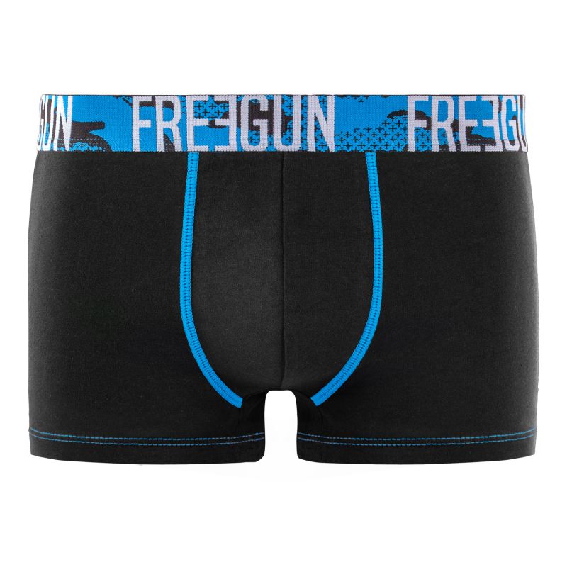Freegun Lot De 4 Boxers Homme Coton Noir Gris Rouge Stretch
