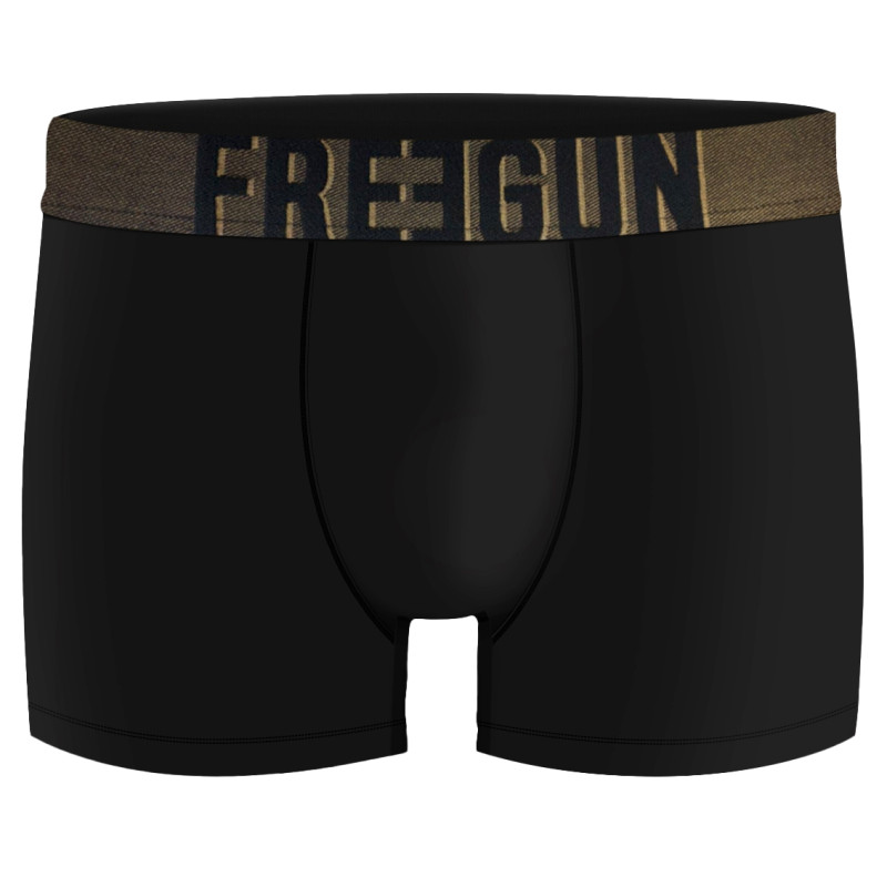 Freegun Lot De 4 Boxers Homme Microfibre Noir Gris Bleu Soft Touch Signature Karl
