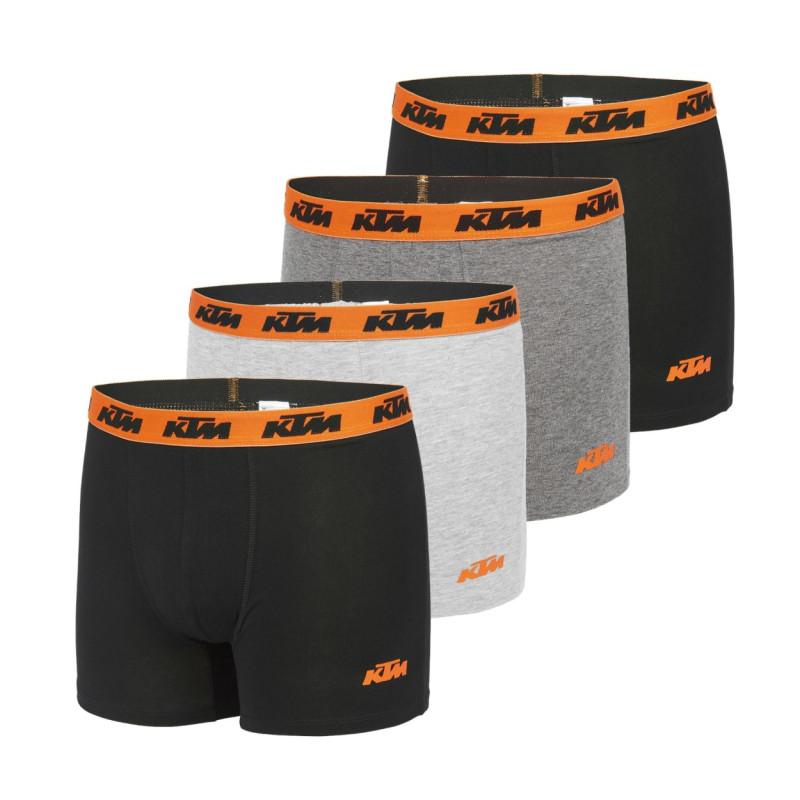 freegun Lot de 4 boxers KTM noir gris blanc en coton homme freegun Lot de 4 boxers KTM noir gris blanc en coton homme