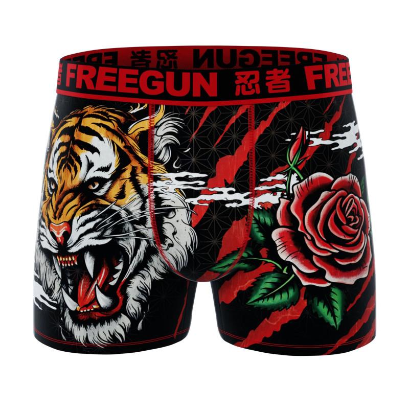 Freegun Lot De 4 Boxers Microfibre Garcon Confort Respirant Stretch Imprimé Rock Skull Garantie 2 Ans