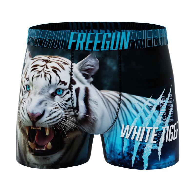 Freegun Lot De 4 Boxers Microfibre Garcon Confort Respirant Stretch Imprimé Animals Garantie 2 Ans