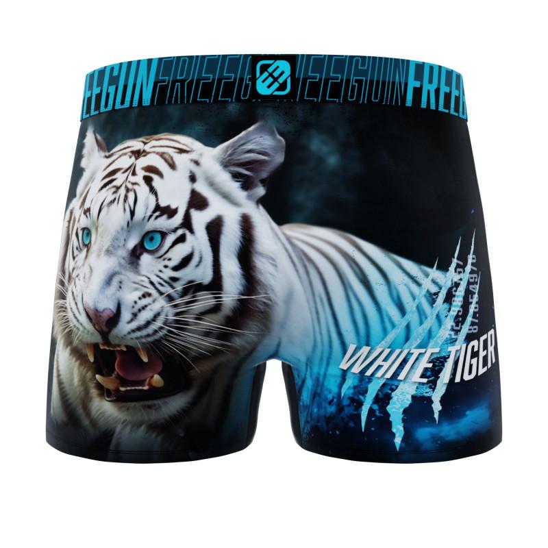 Freegun Lot De 4 Boxers Microfibre Garcon Confort Respirant Stretch Imprimé Animals Garantie 2 Ans