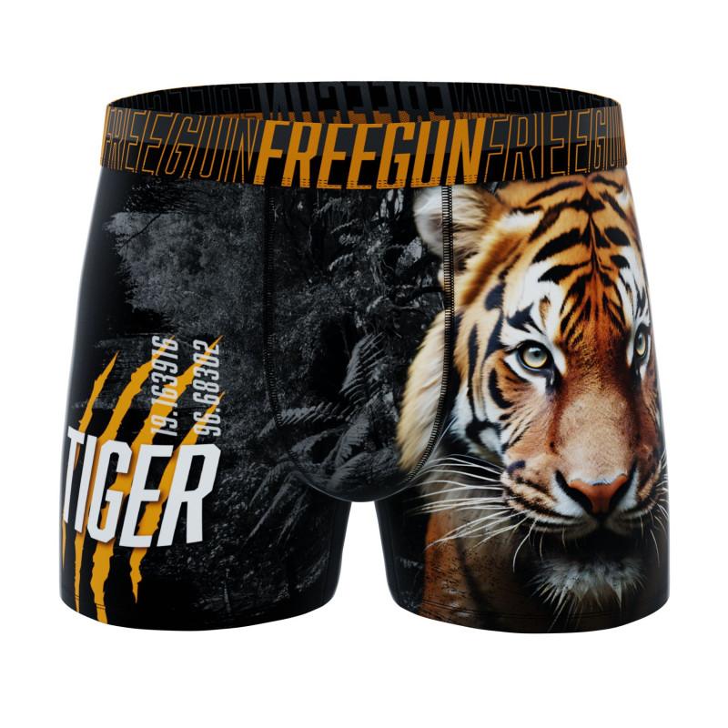 Freegun Lot De 4 Boxers Microfibre Garcon Confort Respirant Stretch Imprimé Animals Garantie 2 Ans