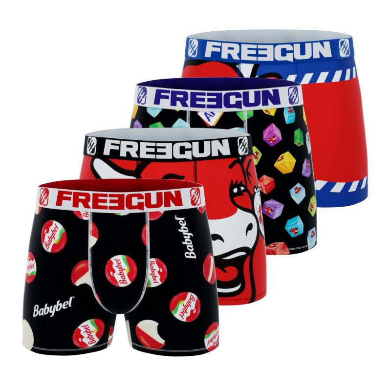 freegun Lot de 4 Boxers Microfibre garcon La Vache Qui Rit Imprimé freegun Lot de 4 Boxers Microfibre garcon La Vache Qui Rit Imprimé