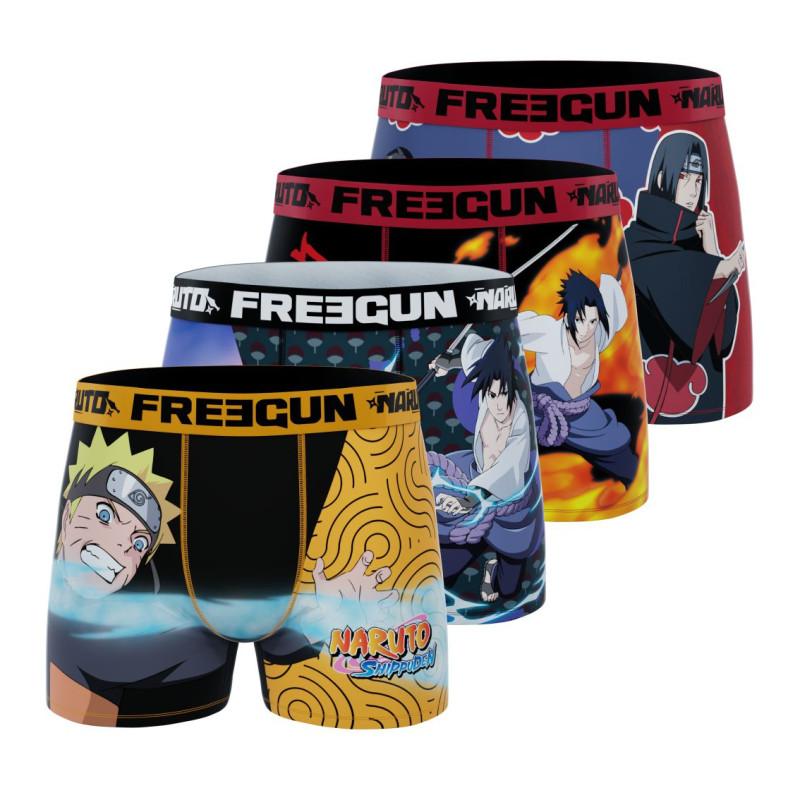 freegun Lot de 4 Boxers Microfibre garcon Naruto Shippuden Imprimé freegun Lot de 4 Boxers Microfibre garcon Naruto Shippuden Imprimé