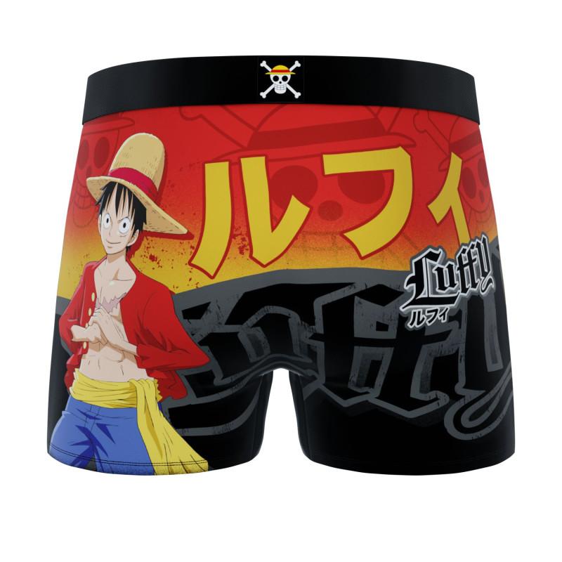 Freegun Lot De 4 Boxers Microfibre Garcon One Piece Luffy Roronoa Zoro Imprimé
