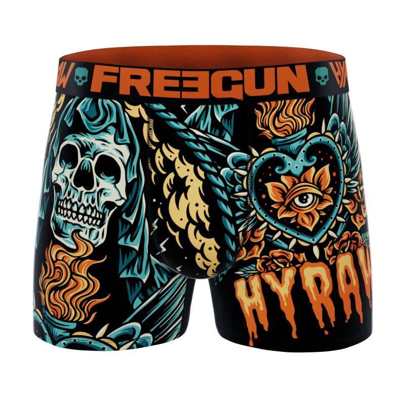 Freegun Lot De 4 Boxers Microfibre Homme Hyraw Imprimé Skull