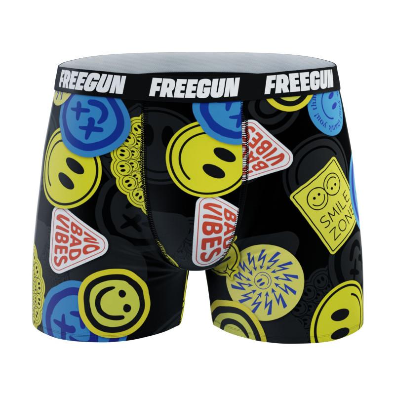 Freegun Lot De 4 Boxers Microfibre Petits Enfants Aop Fun Noir