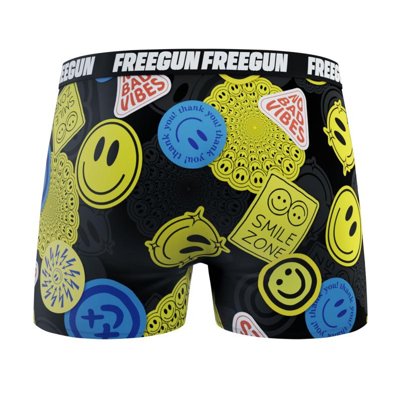 Freegun Lot De 4 Boxers Microfibre Petits Enfants Aop Fun Noir