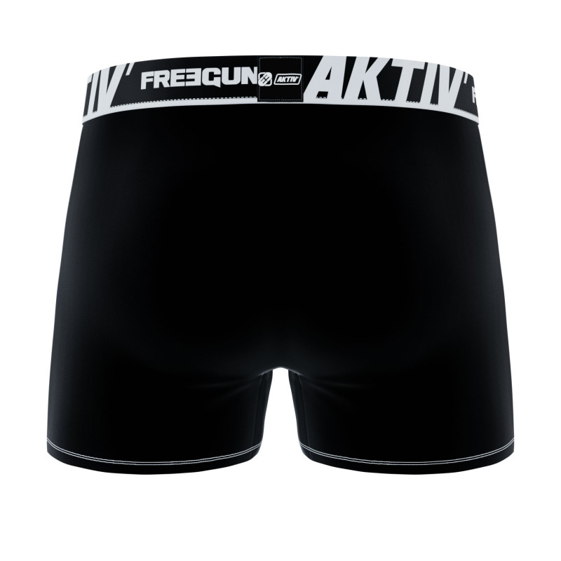 Freegun Lot De 4 Boxers Sport Coton Noir Homme Confort Et Respirant| FREEGUN Aktiv'