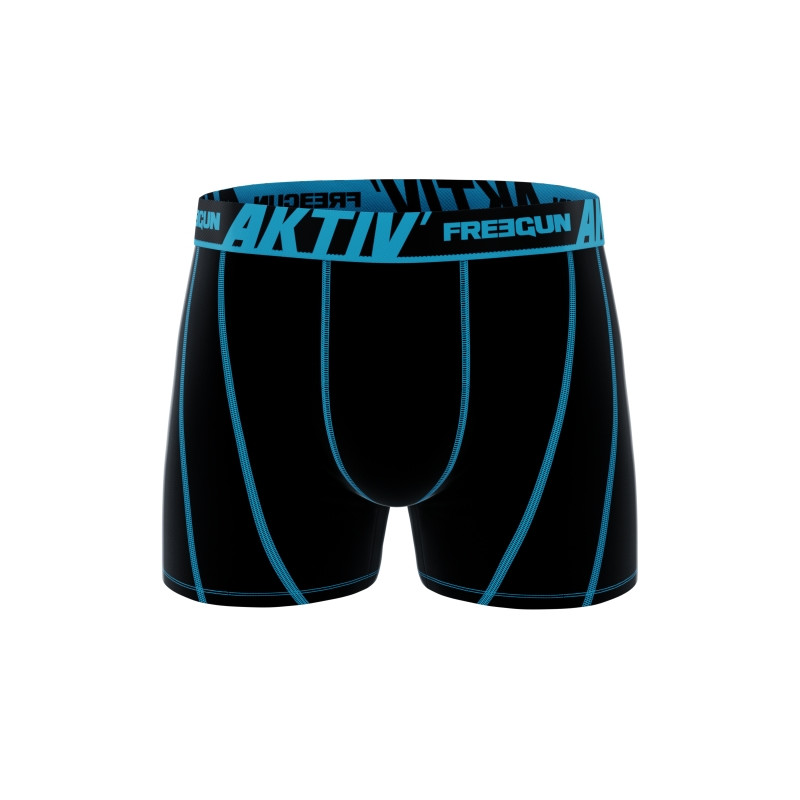 Freegun Lot De 4 Boxers Sport Coton Noir Homme Confort Respirant| FREEGUN Aktiv'