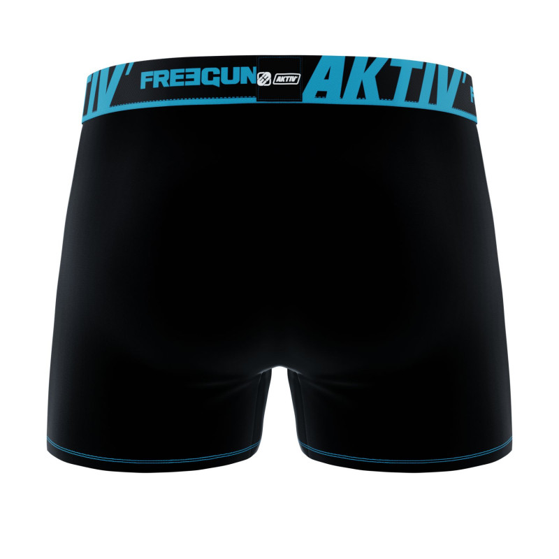 Freegun Lot De 4 Boxers Sport Coton Noir Homme Confort Respirant| FREEGUN Aktiv'