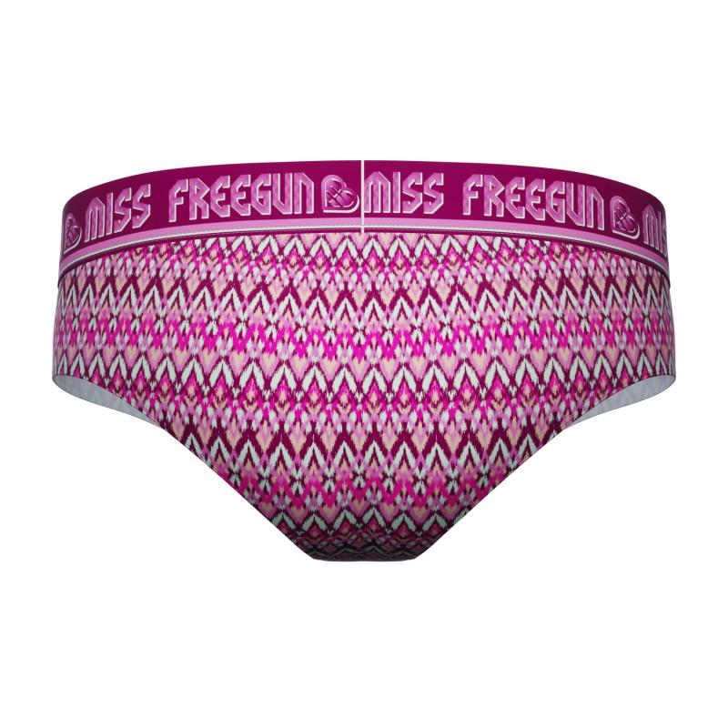 Freegun Lot De 4 Culottes Microfibre Femme Stretch Ethnic