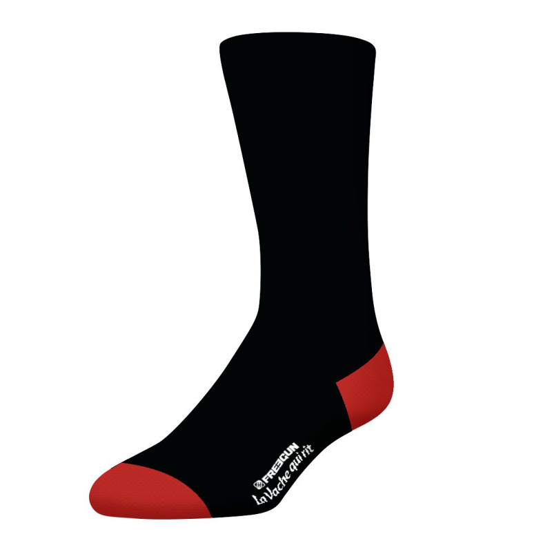 Freegun Lot De 4 Paires De Chaussettes De Ville Noir Gris Homme La Vache Qui Rit Freegun