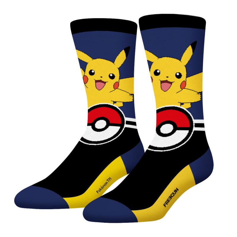 Freegun Lot De 4 Paires De Chaussettes Homme Tennis Pokemon Pikachu Imprimé - Freegun