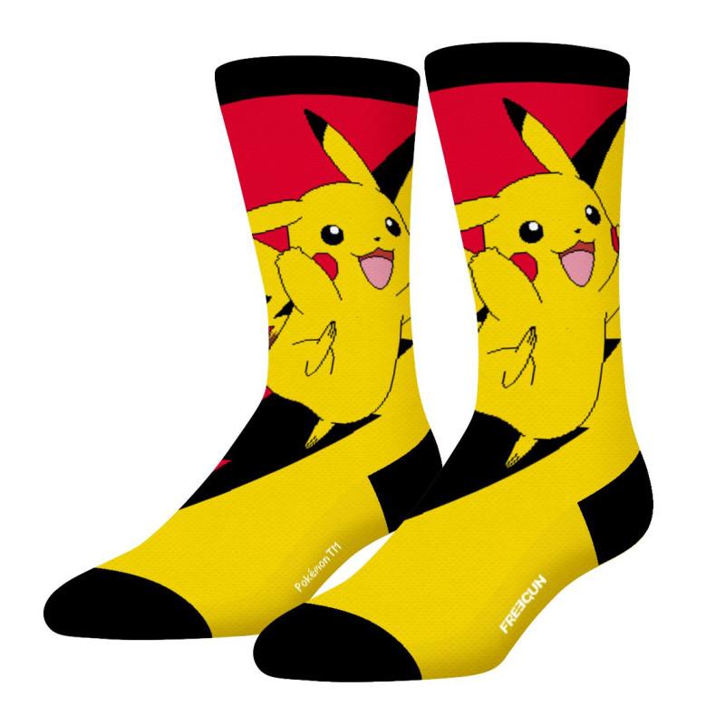 Freegun Lot De 4 Paires De Chaussettes Tennis Homme Pokemon Pikachu Jaune - Freegun