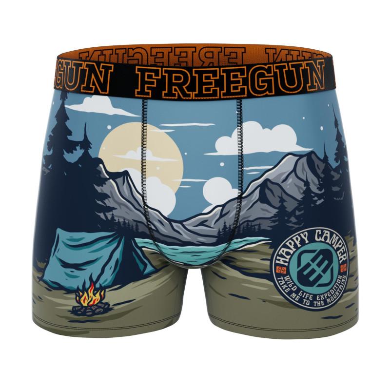 Freegun Lot De 5 Boxers Microfibre Garcon Imprimé Outdoor Garantie 2 Ans