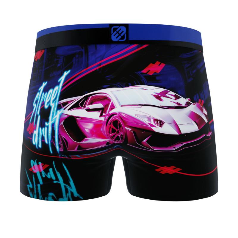 Freegun Lot De 5 Boxers Microfibre Homme Imprimé Emotik Garantie 2 Ans