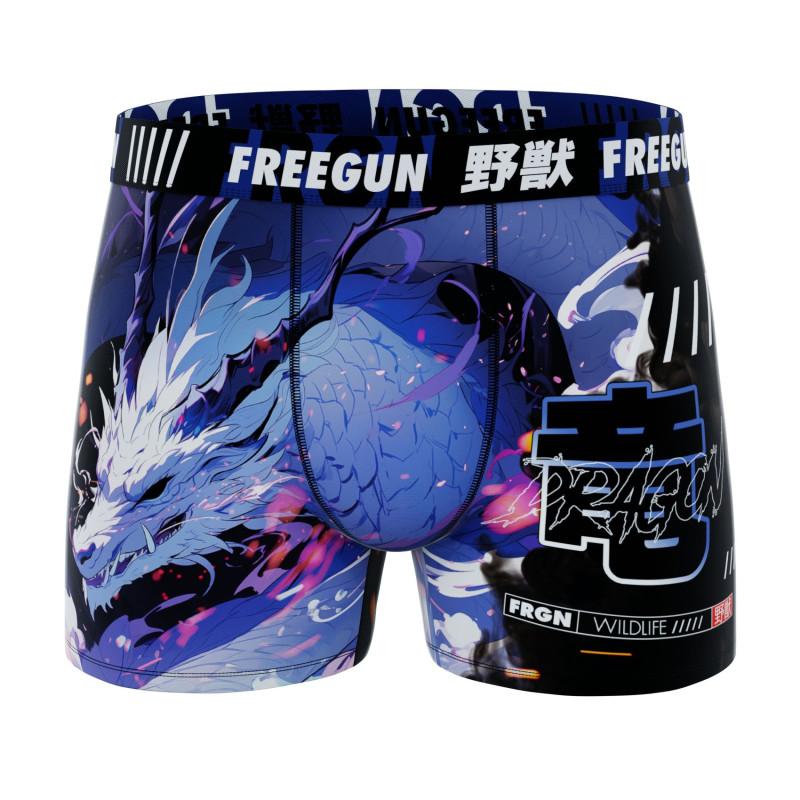 Freegun Lot De 5 Boxers Microfibre Homme Stretch Imprimé Animals Garantie 2 Ans