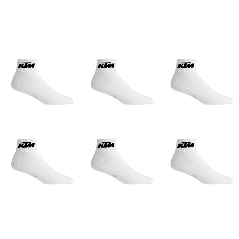 Freegun Lot De 6 Paires De Chaussettes Basses KTM Blanches Homme