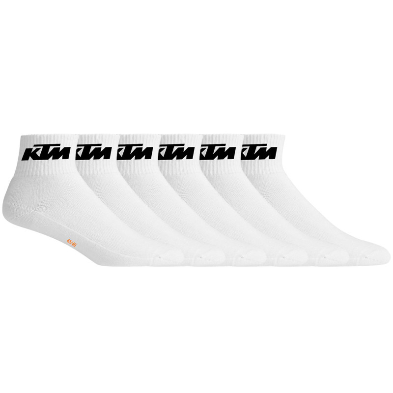 freegun Lot de 6 Paires de chaussettes basses KTM blanches homme