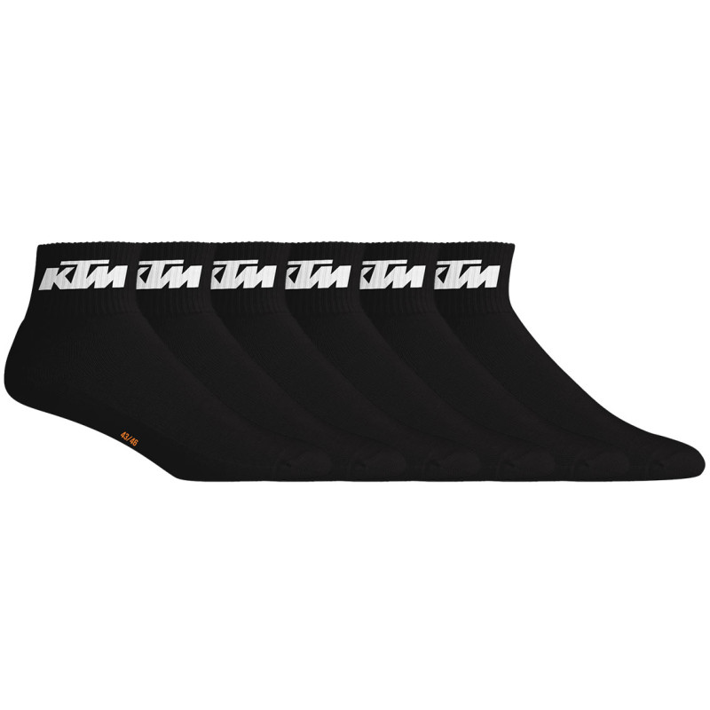 freegun Lot de 6 Paires de chaussettes basses KTM noires homme