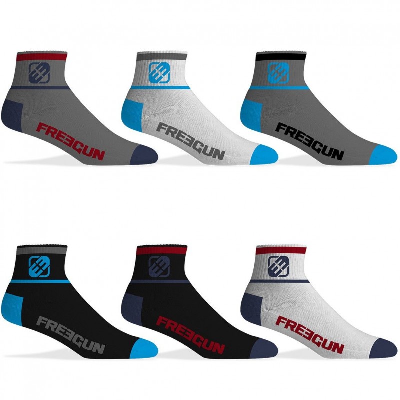 freegun Lot de 6 Paires de Chaussettes Socquettes Freegun homme assorties
