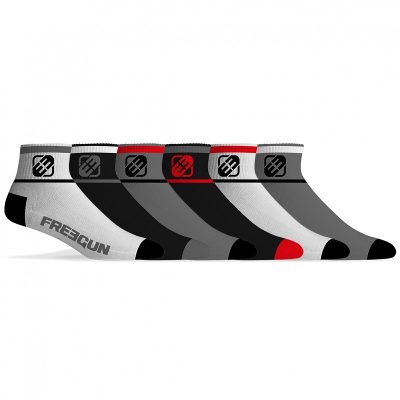 freegun Lot de 6 Paires de Chaussettes Socquettes Freegun homme assorties