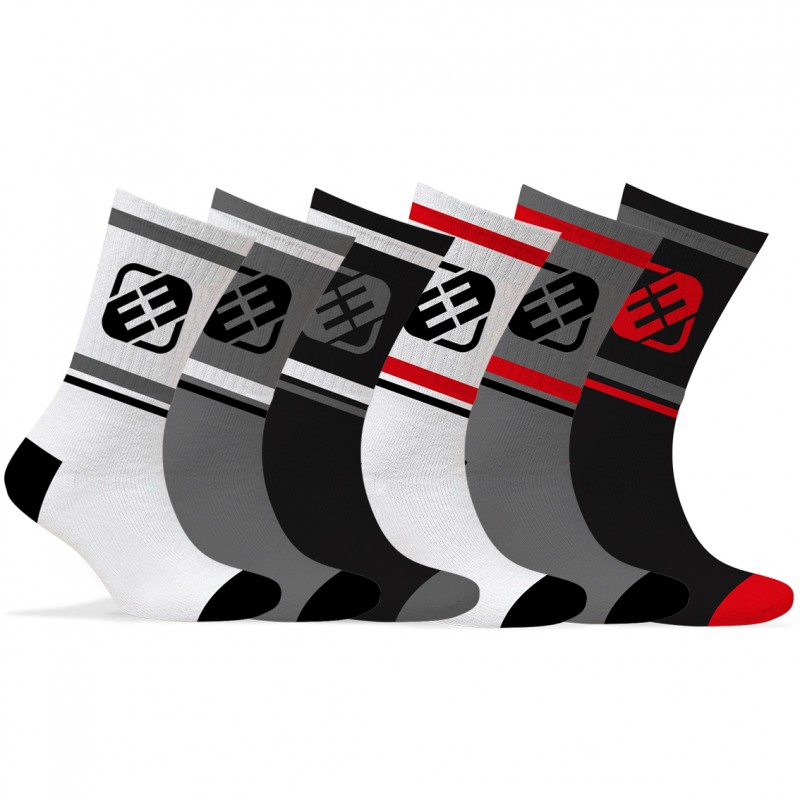 freegun Lot de 6 Paires de Chaussettes Tennis Freegun homme assorties