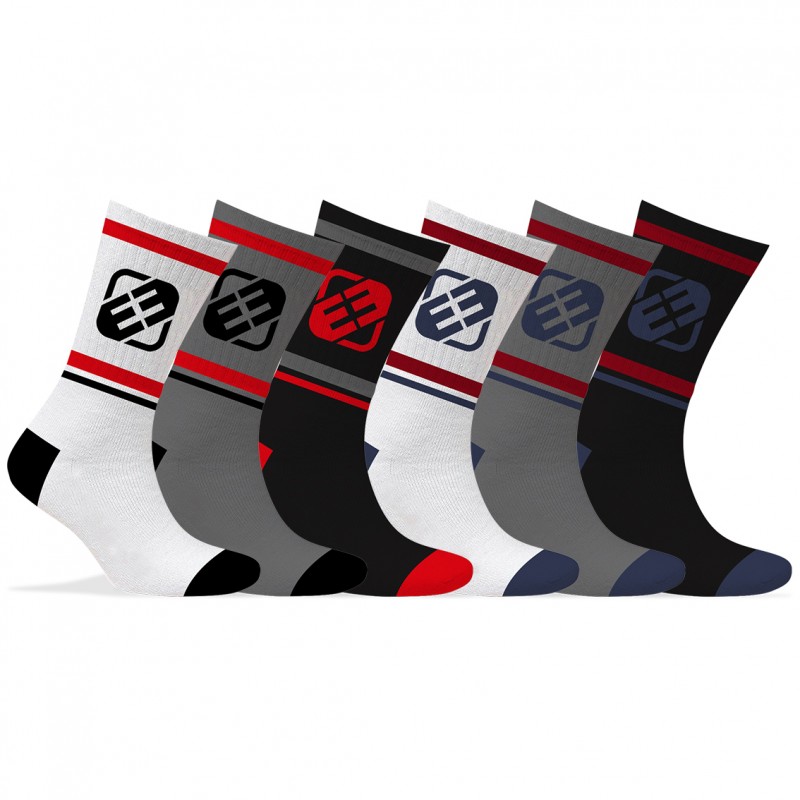 freegun Lot de 6 Paires de Chaussettes Tennis Freegun homme assorties freegun Lot de 6 Paires de Chaussettes Tennis Freegun homme assorties