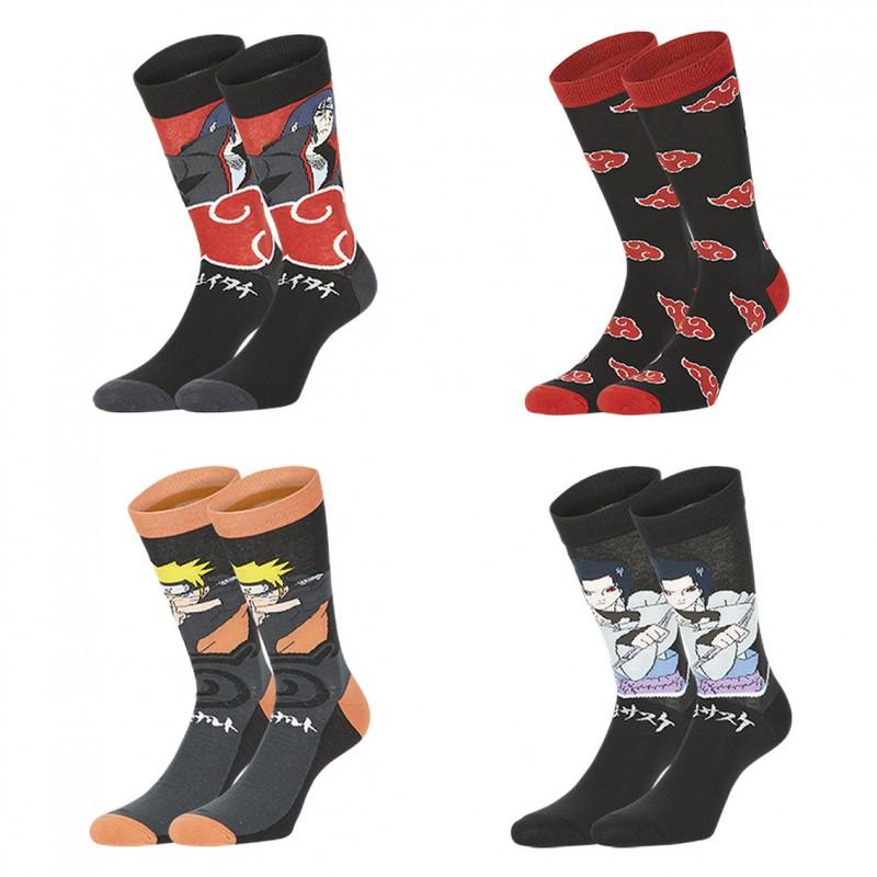 Freegun Lot De 8 Paires De Chaussettes Freegun Naruto Shippuden Homme