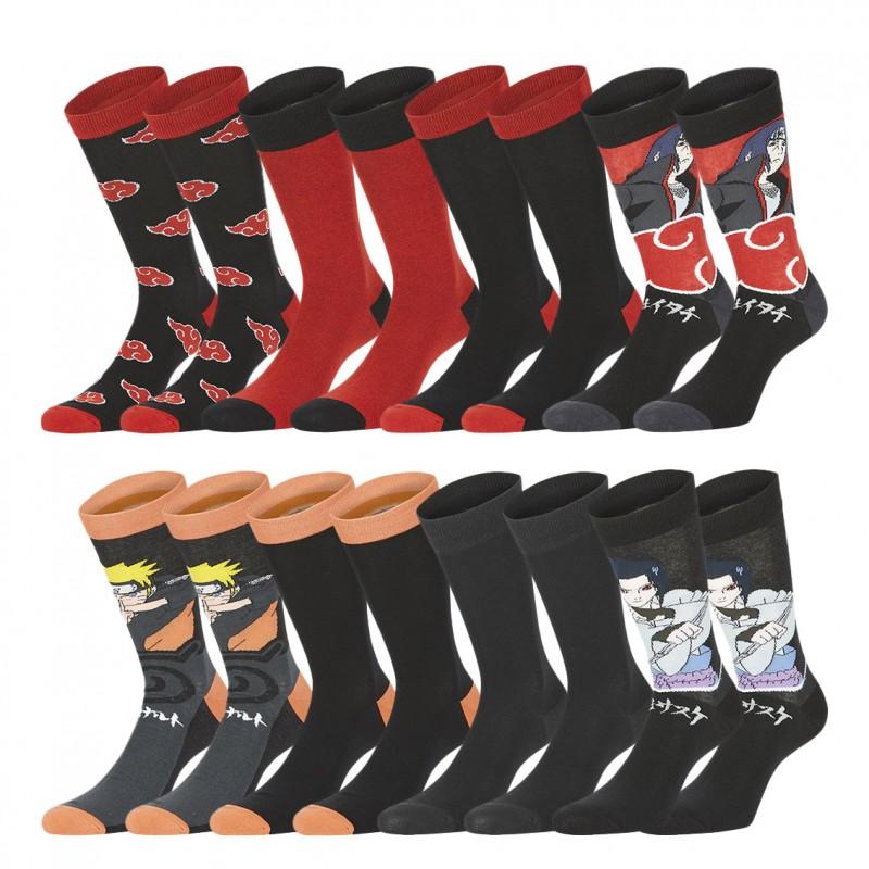 freegun Lot de 8 paires de chaussettes Freegun Naruto Shippuden Homme freegun Lot de 8 paires de chaussettes Freegun Naruto Shippuden Homme