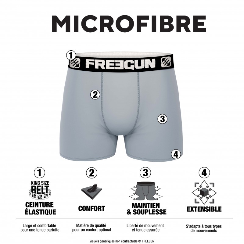 Freegun Pack Surprise De 4 Boxers Freegun Microfibre Bébé Garçon