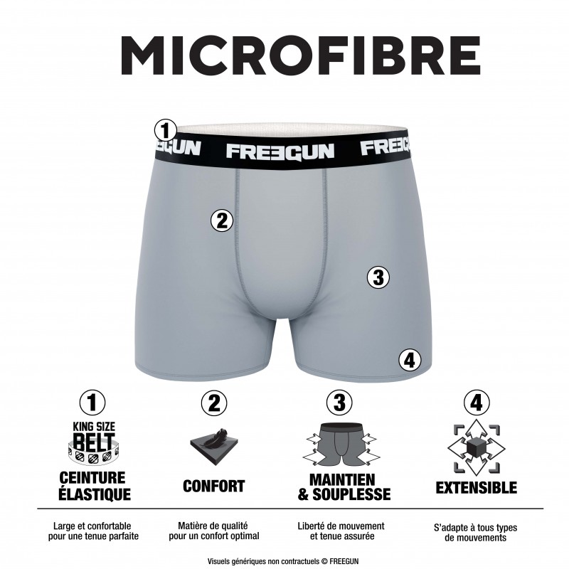Freegun Pack Surprise De 4 Boxers Freegun Microfibre Bébé Garçon