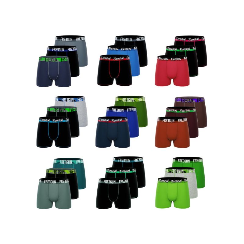 Freegun Pack Surprise De 6 Boxers Freegun Coton Homme