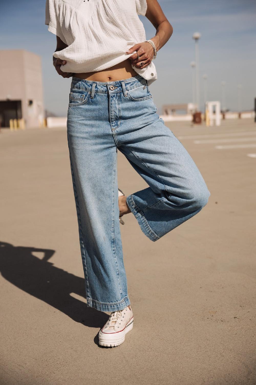 Freeman T. Porter Adele Denim Jeans Cropped Large Femme Mayreau