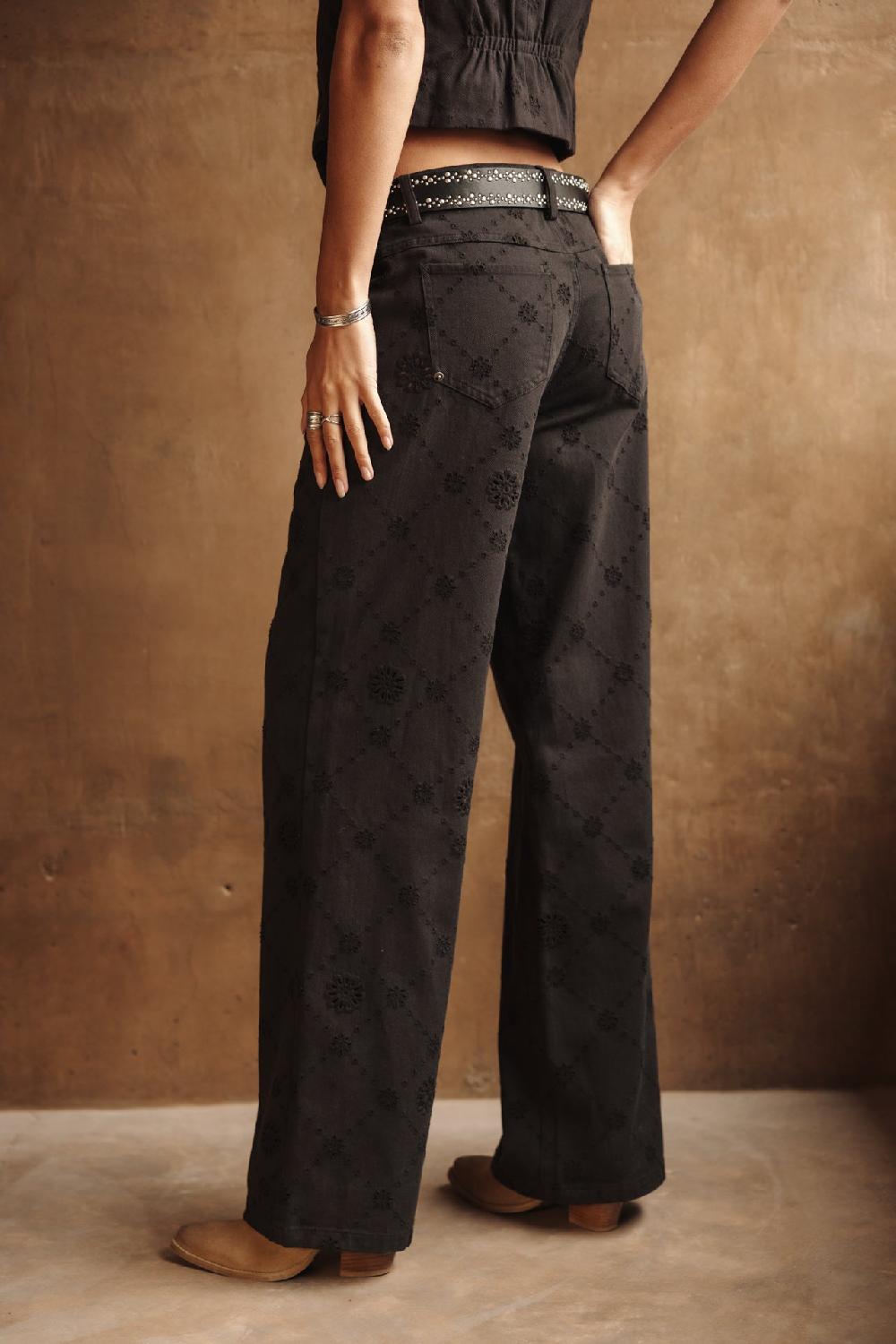 Freeman T. Porter Agatha Boheme Pantalon Large Femme Black