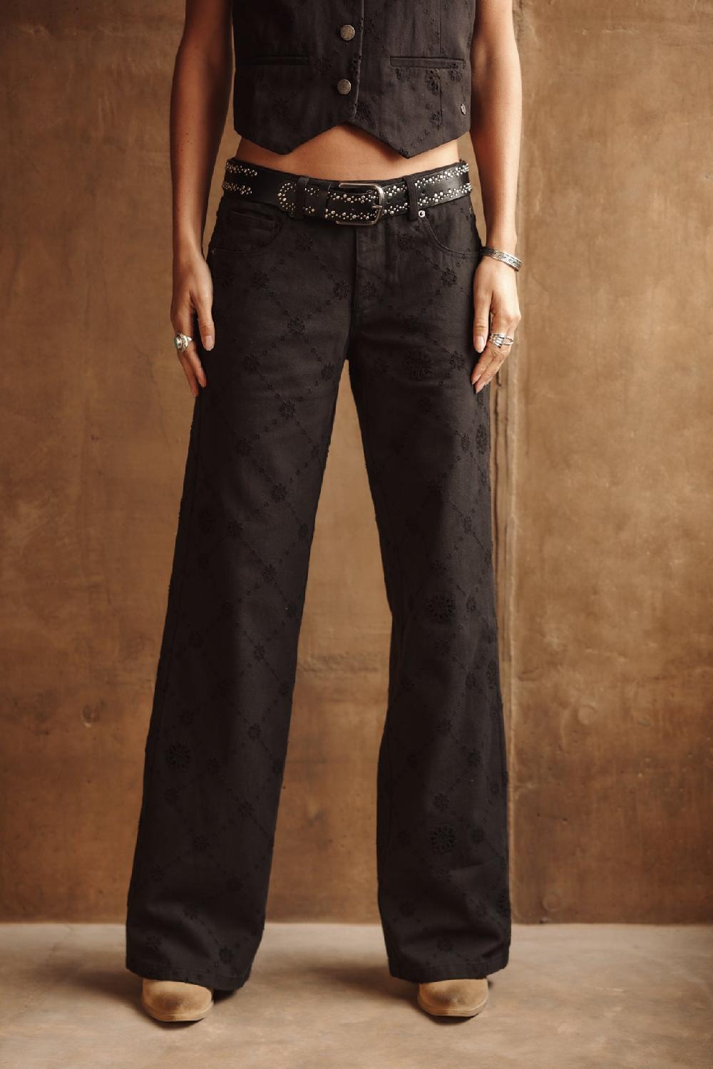 freeman t. porter Agatha Boheme Pantalon large Femme black freeman t. porter Agatha Boheme Pantalon large Femme black