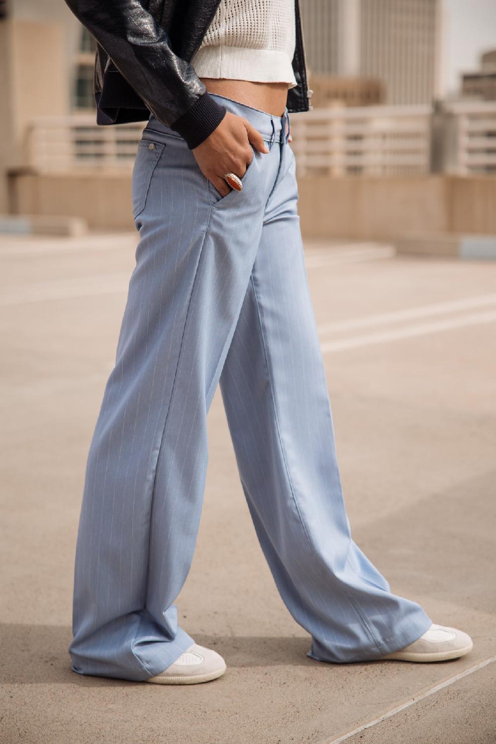 Freeman T. Porter Agatha Cairo Pantalon Large Femme Light Blue